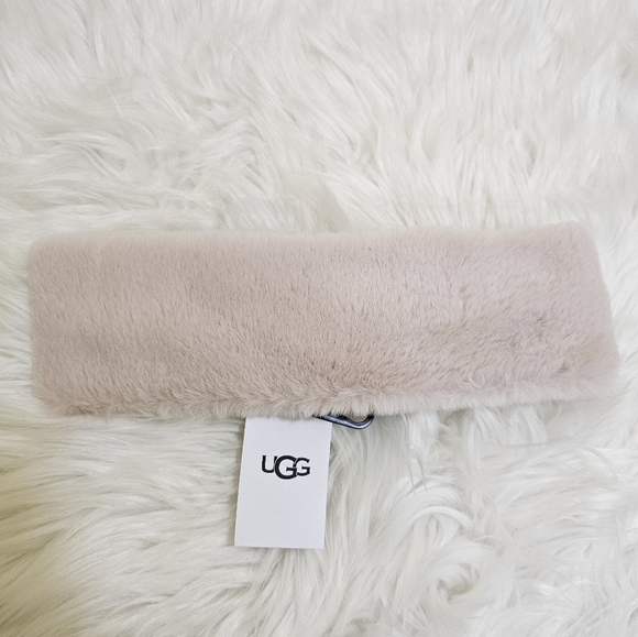 UGG Faux Fur Crystal Pink Headband - Picture 4 of 7